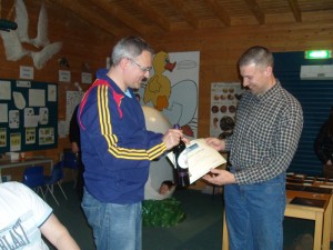 Stephen Carr receiving his award