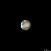 Mars around 100,000,000Km from Earth