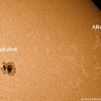 Sunspots AR1817 & AR1818 - 18-08-13