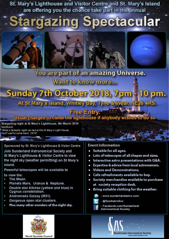 St Mary's Lighthouse Stargazing Event